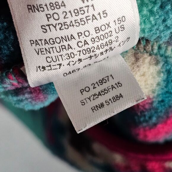 Patagonia Snap-T Southwestern Aztec Pattern Women's M Fleece Zip Jacket 25455 - Picture 9 of 10